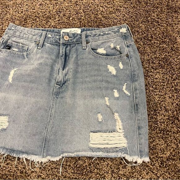 KanCan GIANNA FRINGED HEM MINI SKIRT - Picture 9 of 14